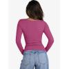 imageANRABESS Womens Cutout Tops Trendy Sexy Long Sleeve Shirts Ribbed Slim Fit Tee 2025 Fall Fashion Going Out Tshirts ClothesHot Pink