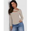 imageANRABESS Womens Cutout Tops Trendy Sexy Long Sleeve Shirts Ribbed Slim Fit Tee 2025 Fall Fashion Going Out Tshirts ClothesKhaki