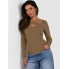 imageANRABESS Womens Cutout Tops Trendy Sexy Long Sleeve Shirts Ribbed Slim Fit Tee 2025 Fall Fashion Going Out Tshirts ClothesLight Brown