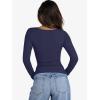 imageANRABESS Womens Cutout Tops Trendy Sexy Long Sleeve Shirts Ribbed Slim Fit Tee 2025 Fall Fashion Going Out Tshirts ClothesNavy Blue