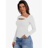 imageANRABESS Womens Cutout Tops Trendy Sexy Long Sleeve Shirts Ribbed Slim Fit Tee 2025 Fall Fashion Going Out Tshirts ClothesWhite