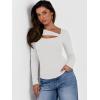 imageANRABESS Womens Cutout Tops Trendy Sexy Long Sleeve Shirts Ribbed Slim Fit Tee 2025 Fall Fashion Going Out Tshirts ClothesWhite