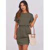 imageANRABESS Womens Dresses 2025 Summer Casual Short Sleeve Crew Neck Elastic Waist Mini T Shirt Dress with PocketsArmy Green