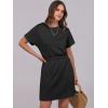 imageANRABESS Womens Dresses 2025 Summer Casual Short Sleeve Crew Neck Elastic Waist Mini T Shirt Dress with PocketsBlack