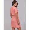imageANRABESS Womens Dresses 2025 Summer Casual Short Sleeve Crew Neck Elastic Waist Mini T Shirt Dress with PocketsCoral