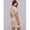 imageANRABESS Womens Dresses 2025 Summer Casual Short Sleeve Crew Neck Elastic Waist Mini T Shirt Dress with PocketsKhaki