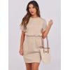 imageANRABESS Womens Dresses 2025 Summer Casual Short Sleeve Crew Neck Elastic Waist Mini T Shirt Dress with PocketsKhaki