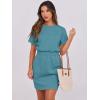 imageANRABESS Womens Dresses 2025 Summer Casual Short Sleeve Crew Neck Elastic Waist Mini T Shirt Dress with PocketsTeal