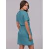 imageANRABESS Womens Dresses 2025 Summer Casual Short Sleeve Crew Neck Elastic Waist Mini T Shirt Dress with PocketsTeal