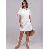 imageANRABESS Womens Dresses 2025 Summer Casual Short Sleeve Crew Neck Elastic Waist Mini T Shirt Dress with PocketsWhite