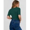 imageANRABESS Womens Half Sleeve Crewneck Tops Ribbed Knit Slim Fit Shirts Basic Tee 2025 Spring Summer Dressy Casual TShirtsForest Green