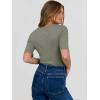 imageANRABESS Womens Half Sleeve Crewneck Tops Ribbed Knit Slim Fit Shirts Basic Tee 2025 Spring Summer Dressy Casual TShirtsSage Green