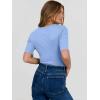 imageANRABESS Womens Half Sleeve Crewneck Tops Ribbed Knit Slim Fit Shirts Basic Tee 2025 Spring Summer Dressy Casual TShirtsSky Blue