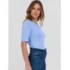 imageANRABESS Womens Half Sleeve Crewneck Tops Ribbed Knit Slim Fit Shirts Basic Tee 2025 Spring Summer Dressy Casual TShirtsSky Blue
