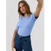 imageANRABESS Womens Half Sleeve Crewneck Tops Ribbed Knit Slim Fit Shirts Basic Tee 2025 Spring Summer Dressy Casual TShirtsSky Blue