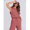 imageANRABESS Womens Jumpsuits Summer Casual Sleeveless 2025 Romper One Piece Outfit Active Workout Lounge Jumpsuits Pockets Orange Medium