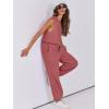 imageANRABESS Womens Jumpsuits Summer Casual Sleeveless 2025 Romper One Piece Outfit Active Workout Lounge Jumpsuits Pockets Orange Medium