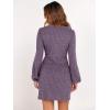 imageANRABESS Womens Long Lantern Sleeve Ribbed Knit Casual Lightweight Tie Waist 2025 Fall Cocktail Short Mini Sweater DressPurple