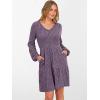 imageANRABESS Womens Long Lantern Sleeve Ribbed Knit Dresses V Neck Casual 2025 Fall Winter Flowy Swing Tunic Sweater Short DressPurple