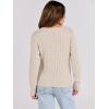 imageANRABESS Womens Long Sleeve Cable Knit Sweater Jumper Crewneck Pullover Soft Dressy Casual Tops Cute 2025 Fall Trendy OutfitsApricot