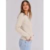 imageANRABESS Womens Long Sleeve Cable Knit Sweater Jumper Crewneck Pullover Soft Dressy Casual Tops Cute 2025 Fall Trendy OutfitsApricot