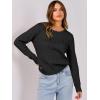 imageANRABESS Womens Long Sleeve Cable Knit Sweater Jumper Crewneck Pullover Soft Dressy Casual Tops Cute 2025 Fall Trendy OutfitsBlack