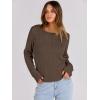 imageANRABESS Womens Long Sleeve Cable Knit Sweater Jumper Crewneck Pullover Soft Dressy Casual Tops Cute 2025 Fall Trendy OutfitsCoffee