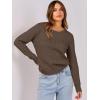 imageANRABESS Womens Long Sleeve Cable Knit Sweater Jumper Crewneck Pullover Soft Dressy Casual Tops Cute 2025 Fall Trendy OutfitsCoffee