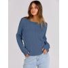 imageANRABESS Womens Long Sleeve Cable Knit Sweater Jumper Crewneck Pullover Soft Dressy Casual Tops Cute 2025 Fall Trendy OutfitsIndigo
