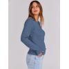 imageANRABESS Womens Long Sleeve Cable Knit Sweater Jumper Crewneck Pullover Soft Dressy Casual Tops Cute 2025 Fall Trendy OutfitsIndigo