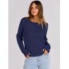imageANRABESS Womens Long Sleeve Cable Knit Sweater Jumper Crewneck Pullover Soft Dressy Casual Tops Cute 2025 Fall Trendy OutfitsNavy Blue
