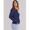 imageANRABESS Womens Long Sleeve Cable Knit Sweater Jumper Crewneck Pullover Soft Dressy Casual Tops Cute 2025 Fall Trendy OutfitsNavy Blue