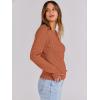imageANRABESS Womens Long Sleeve Cable Knit Sweater Jumper Crewneck Pullover Soft Dressy Casual Tops Cute 2025 Fall Trendy OutfitsRust