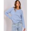 imageANRABESS Womens Long Sleeve Cable Knit Sweater Jumper Crewneck Pullover Soft Dressy Casual Tops Cute 2025 Fall Trendy OutfitsSky Blue