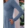 imageANRABESS Womens Long Sleeve Crew Neck Fall Dress 2025 Casual Ribbed Knit Flowy Short Sweater Dresses with PocketsGrey Blue