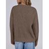 imageANRABESS Womens Long Sleeve Oversized Casual Loose Fit Crewneck Waffle Knit Cozy Pullover Sweaters 2025 Fall FashionBrown