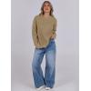 imageANRABESS Womens Long Sleeve Oversized Casual Loose Fit Crewneck Waffle Knit Cozy Pullover Sweaters 2025 Fall FashionCamel
