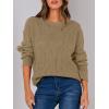 imageANRABESS Womens Long Sleeve Oversized Casual Loose Fit Crewneck Waffle Knit Cozy Pullover Sweaters 2025 Fall FashionCamel