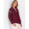 imageANRABESS Womens Long Sleeve Quarter Zip Sweaters Fall Business Casual V Neck Collared Knit Pullover Sweater Top Work ShirtsBurgund