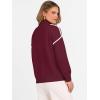 imageANRABESS Womens Long Sleeve Quarter Zip Sweaters Fall Business Casual V Neck Collared Knit Pullover Sweater Top Work ShirtsBurgund