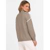 imageANRABESS Womens Long Sleeve Quarter Zip Sweaters Fall Business Casual V Neck Collared Knit Pullover Sweater Top Work ShirtsTan