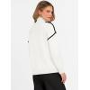 imageANRABESS Womens Long Sleeve Quarter Zip Sweaters Fall Business Casual V Neck Collared Knit Pullover Sweater Top Work ShirtsWhite