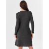 imageANRABESS Womens Long Sleeve Ribbed Knit Dresses 2025 Fall Casual Comfy Lounge Short Sweater Tunic Dress with Pockets ButtonsDark Grey