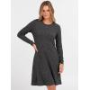 imageANRABESS Womens Long Sleeve Ribbed Knit Dresses 2025 Fall Casual Comfy Lounge Short Sweater Tunic Dress with Pockets ButtonsDark Grey