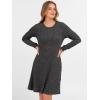 imageANRABESS Womens Long Sleeve Ribbed Knit Dresses 2025 Fall Casual Comfy Lounge Short Sweater Tunic Dress with Pockets ButtonsDark Grey