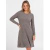 imageANRABESS Womens Long Sleeve Ribbed Knit Dresses 2025 Fall Casual Comfy Lounge Short Sweater Tunic Dress with Pockets ButtonsDeep Coffee
