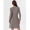 imageANRABESS Womens Long Sleeve Ribbed Knit Dresses 2025 Fall Casual Comfy Lounge Short Sweater Tunic Dress with Pockets ButtonsDeep Coffee