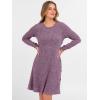 imageANRABESS Womens Long Sleeve Ribbed Knit Dresses 2025 Fall Casual Comfy Lounge Short Sweater Tunic Dress with Pockets ButtonsPurple Mauve