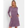 imageANRABESS Womens Long Sleeve Ribbed Knit Dresses 2025 Fall Casual Comfy Lounge Short Sweater Tunic Dress with Pockets ButtonsPurple Mauve