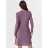 imageANRABESS Womens Long Sleeve Ribbed Knit Dresses 2025 Fall Casual Comfy Lounge Short Sweater Tunic Dress with Pockets ButtonsPurple Mauve